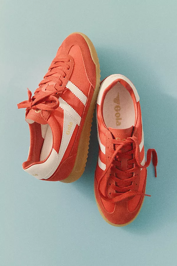 anthropologie Gola Tornado Sneakers Red/White