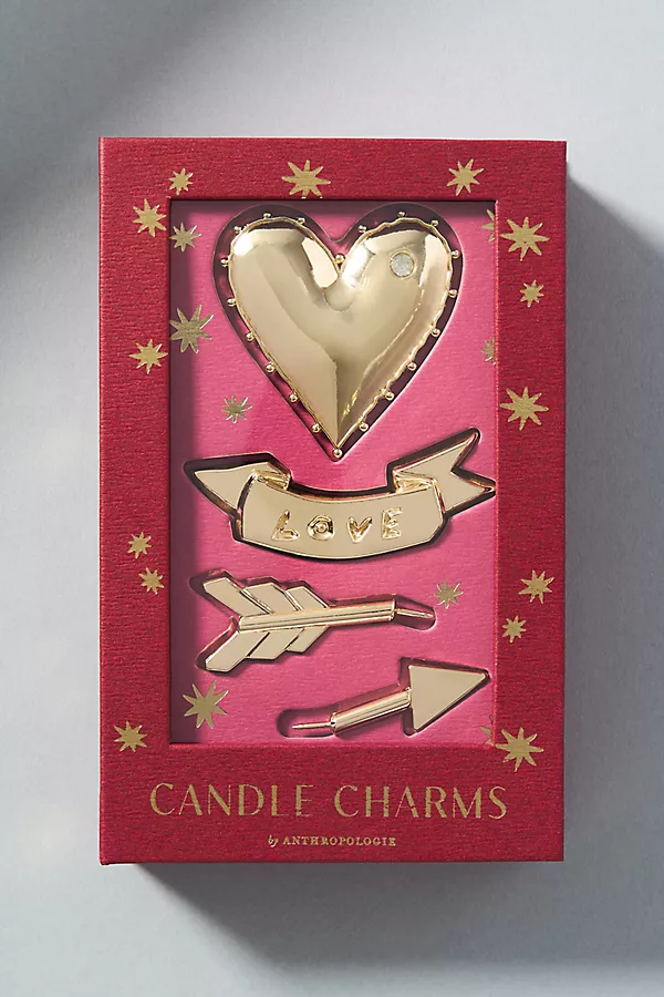 anthropologie Heart Candle Charm Gold