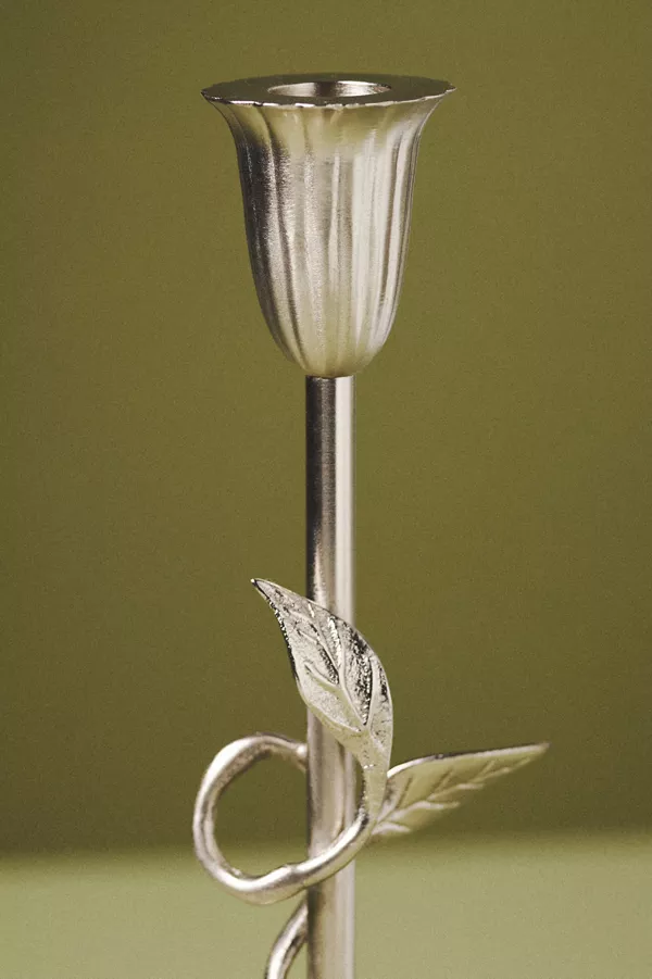 Anthropologie Hera Silver Metal Candleholder Multi