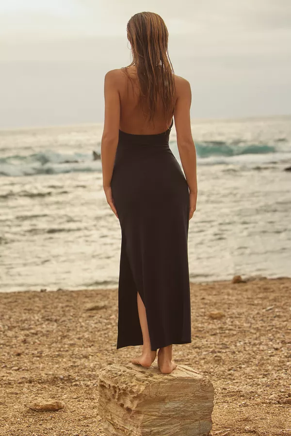 Anthropologie LSPACE London Midi Dress Black