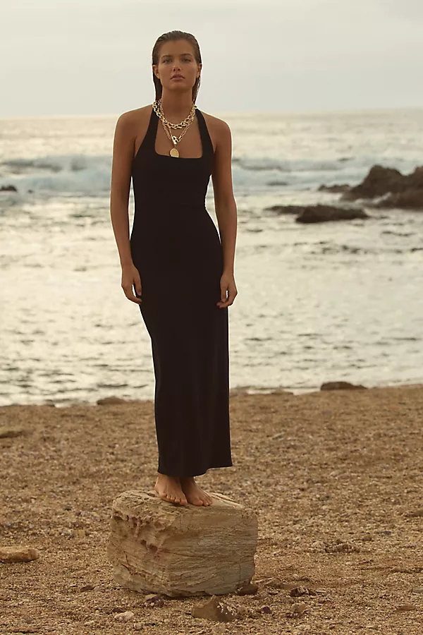 anthropologie LSPACE London Midi Dress Black