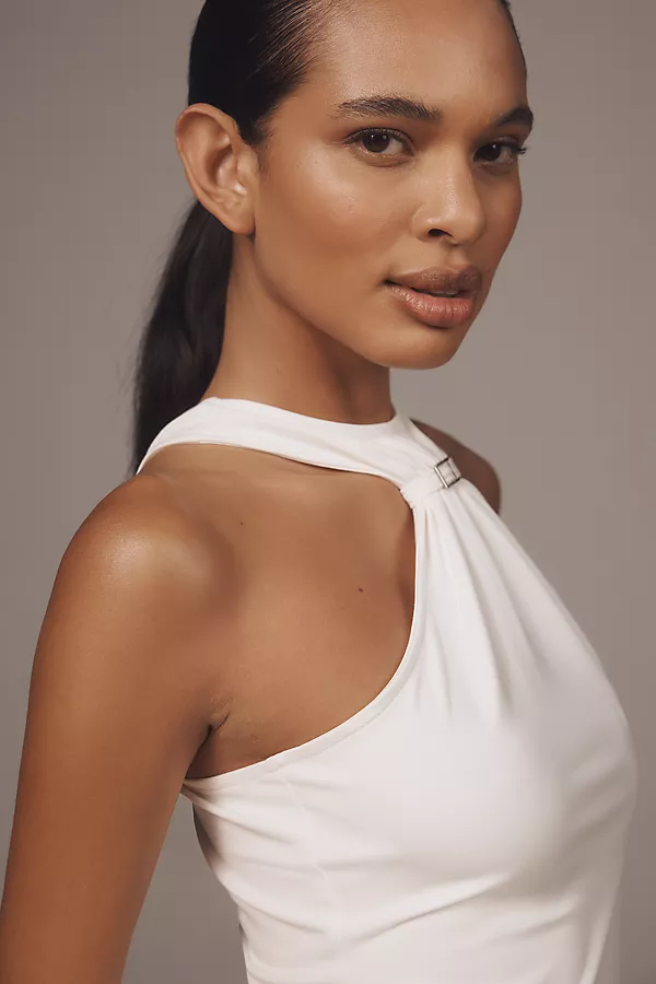 Anthropologie Maeve Hardware Halter Top Vanilla