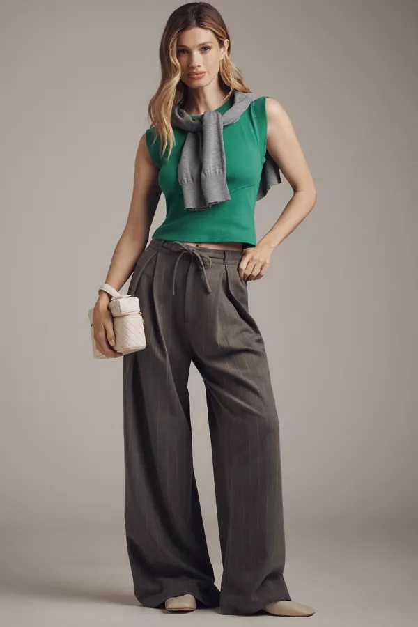 Anthropologie Maeve Ribbed Muscle Tank Kelly