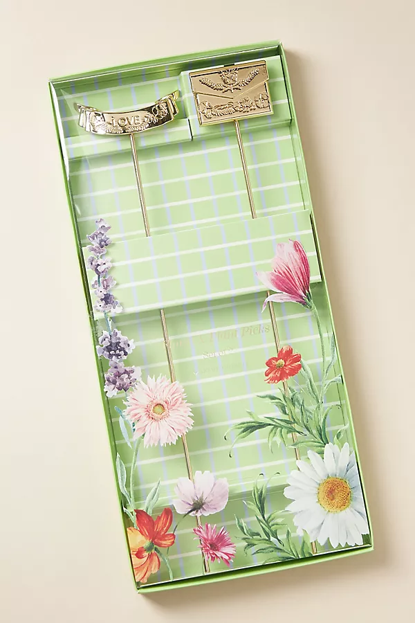 Anthropologie Metal Bouquet & Pot Picks Gold