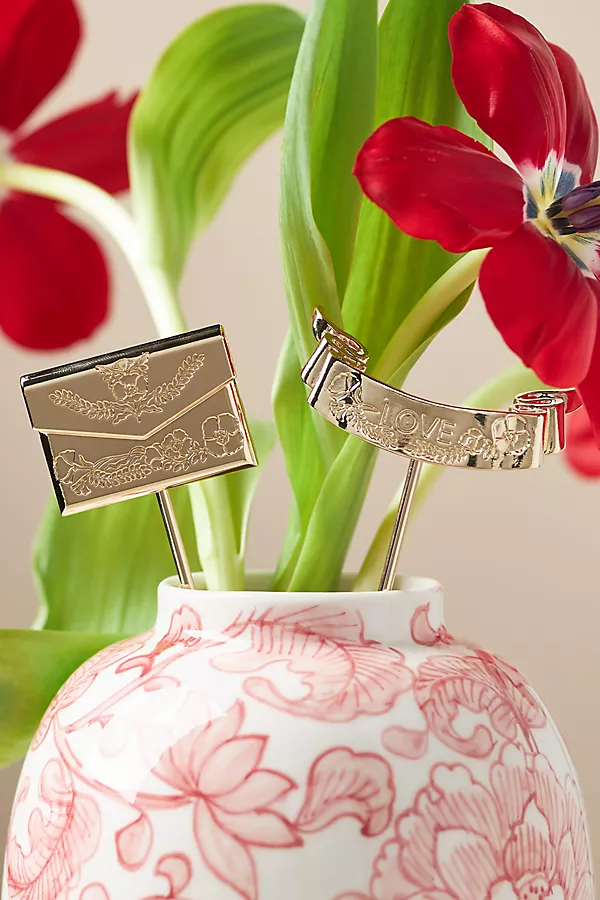 anthropologie Metal Bouquet & Pot Picks Gold