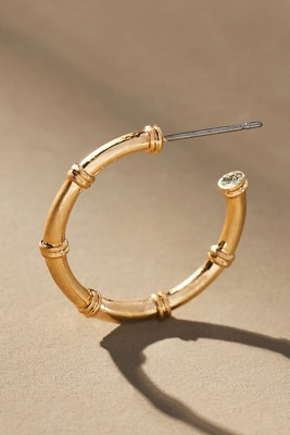 Anthropologie Nautical Knot Hoop Earrings Gold