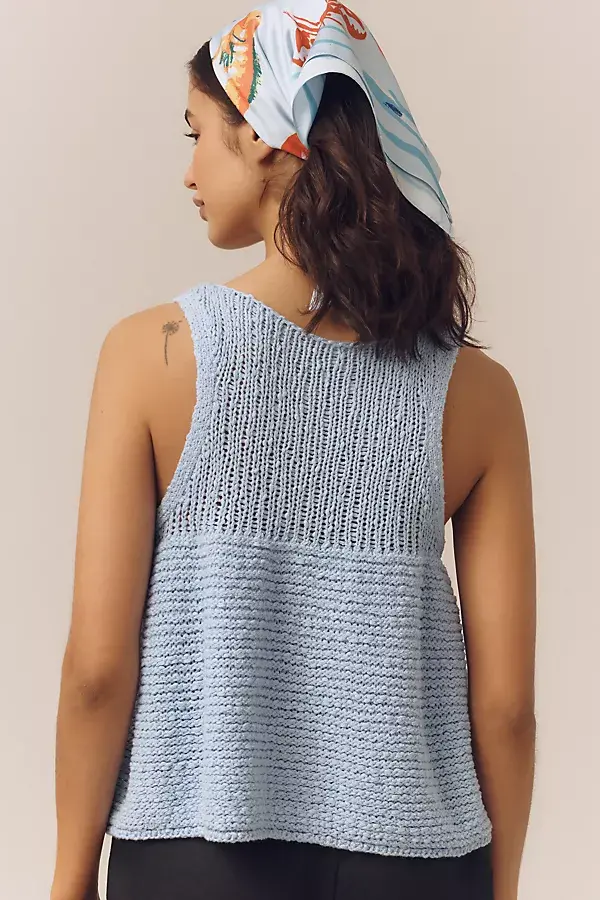 Anthropologie Pilcro Swing Sweater Tank Blue