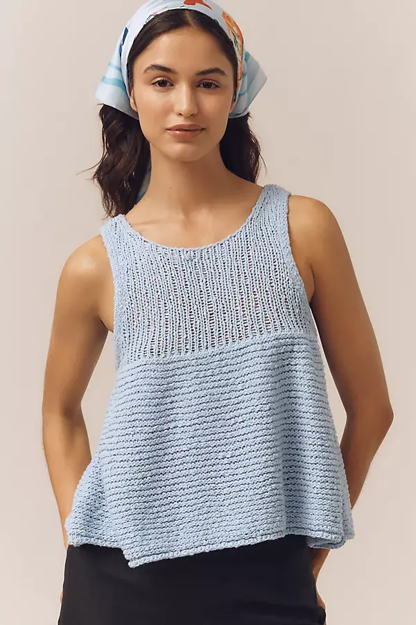 anthropologie Pilcro Swing Sweater Tank Blue