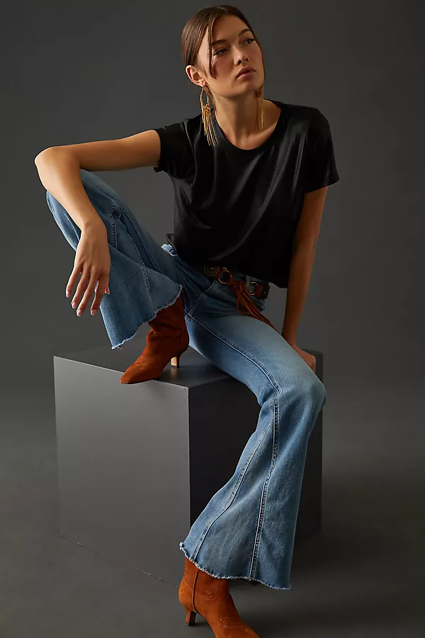 Anthropologie Porridge Shine Glam Tee Black