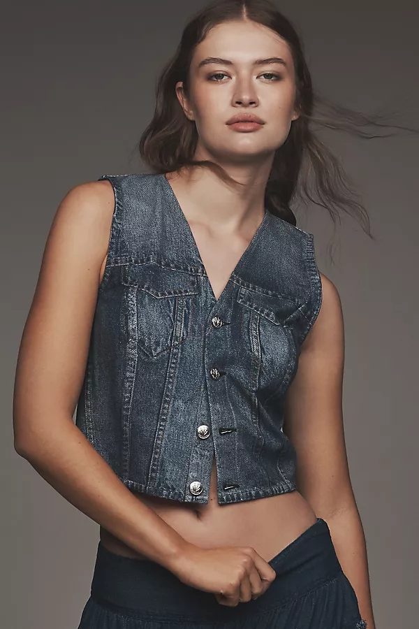 anthropologie rag & bone Miramar Isabella Vest Navy