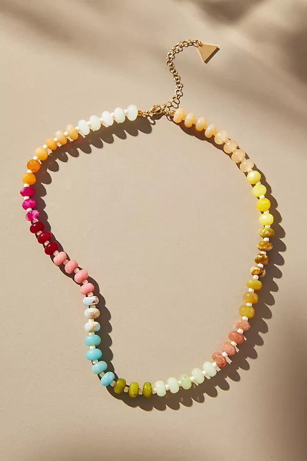 anthropologie Rainbow Stone Necklace Sunshower anthropologie Rainbow Stone Necklace Sunshower