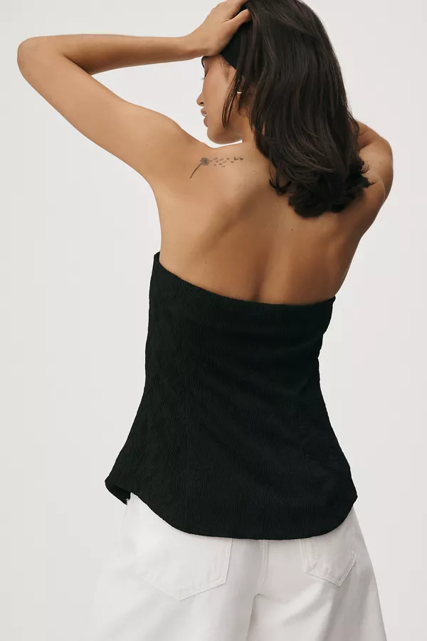 Anthropologie Sarah Hann Textured Vest Black