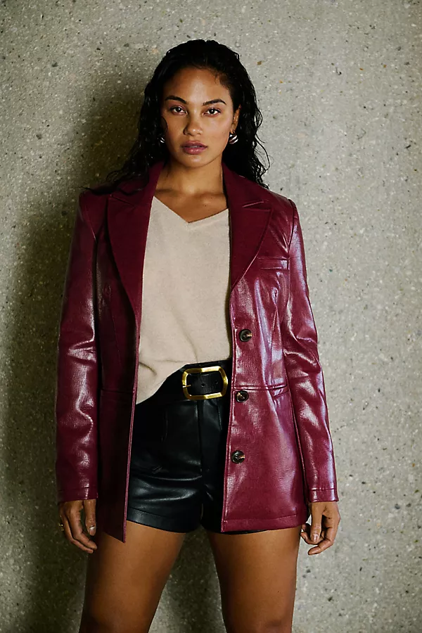 Anthropologie Square Buckle Belt Black