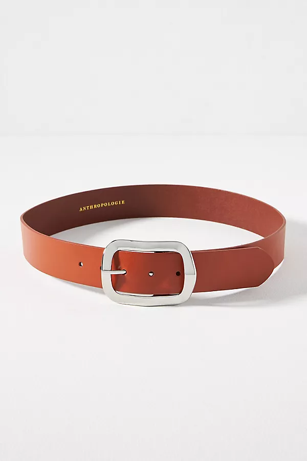 anthropologie Square Buckle Belt Honey