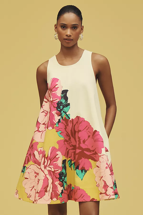 anthropologie The Keiko Mini Dress by Maeve Pink