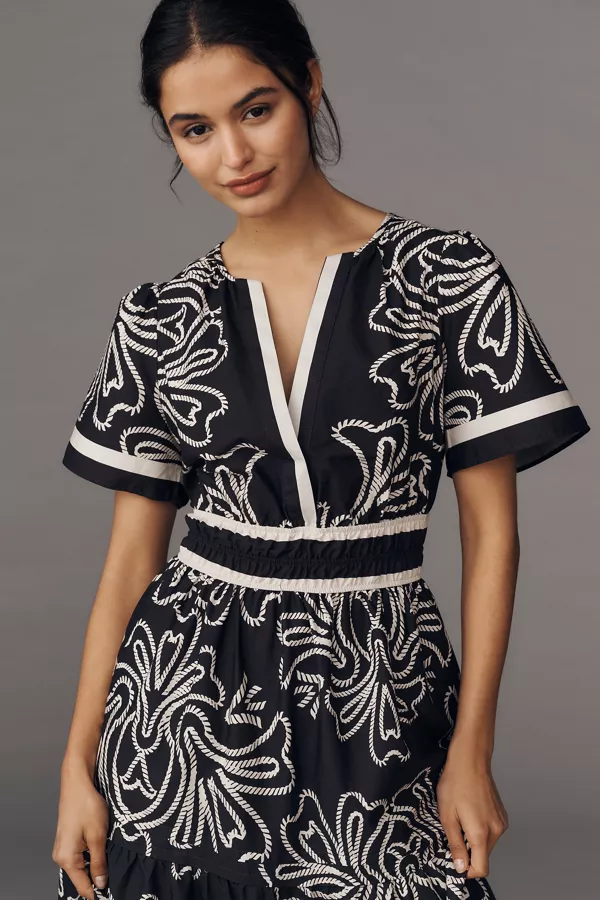 Anthropologie The Somerset Maxi Dress Black Floral