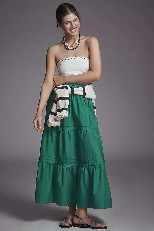 anthropologie The Somerset Maxi Skirt Bright Green