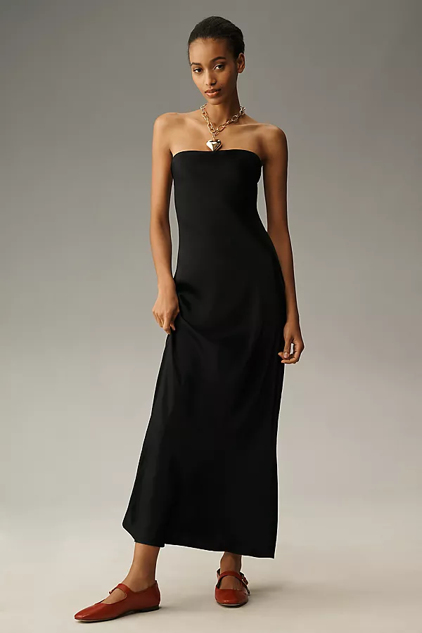 anthropologie The Tilda Slip Dress Black