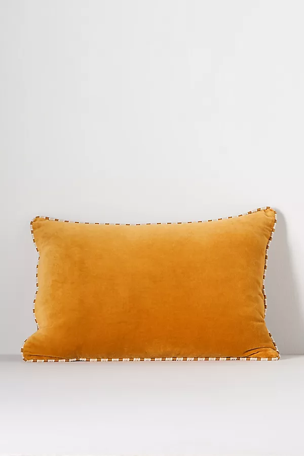 Anthropologie Velvet Milo Pillow Maize