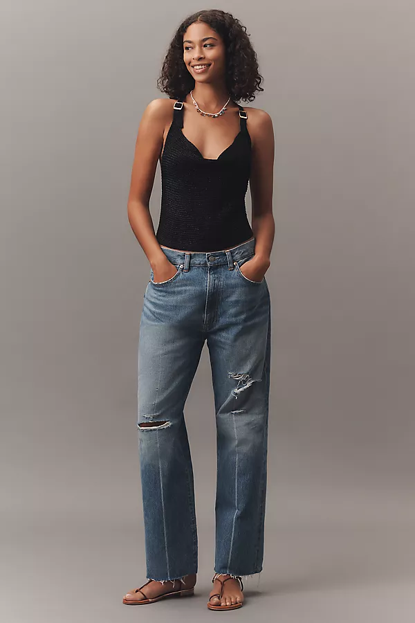 Anthropologie By Anthropologie Cowl-Neck Buckle Sweater Tank Black