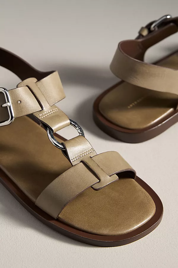 Anthropologie By Anthropologie Gladiator Ring Sandals Moss