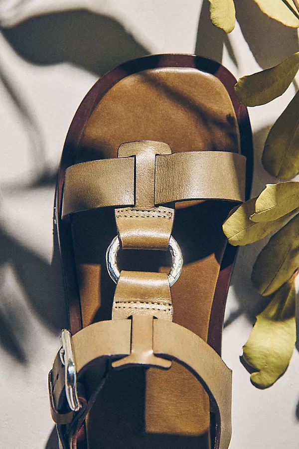 anthropologie By Anthropologie Gladiator Ring Sandals Moss