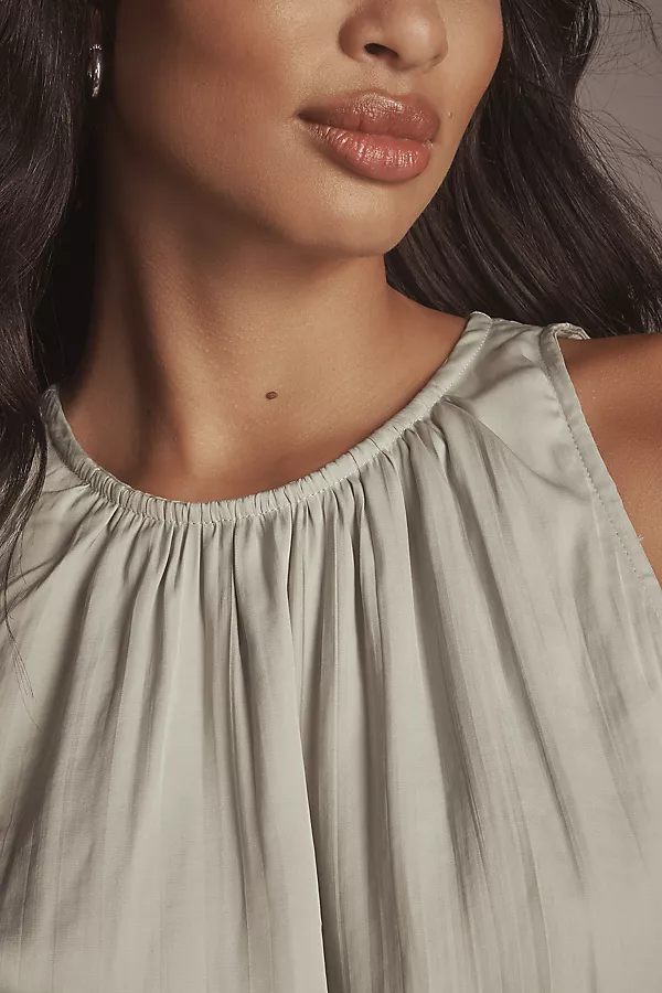 Anthropologie By Anthropologie Halter Cropped Bubble Top Mint