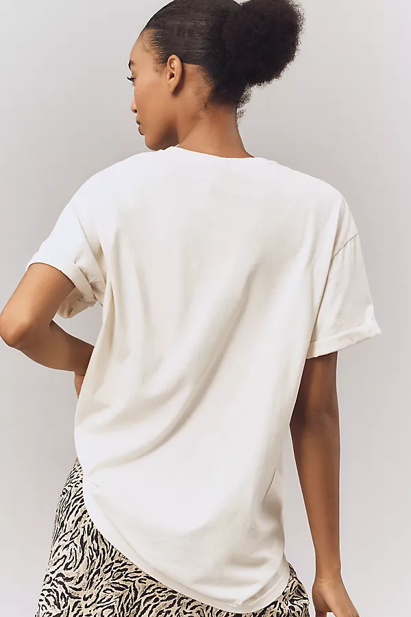 Anthropologie By Anthropologie Margarita Oversized Graphic Tee Ivory Margs