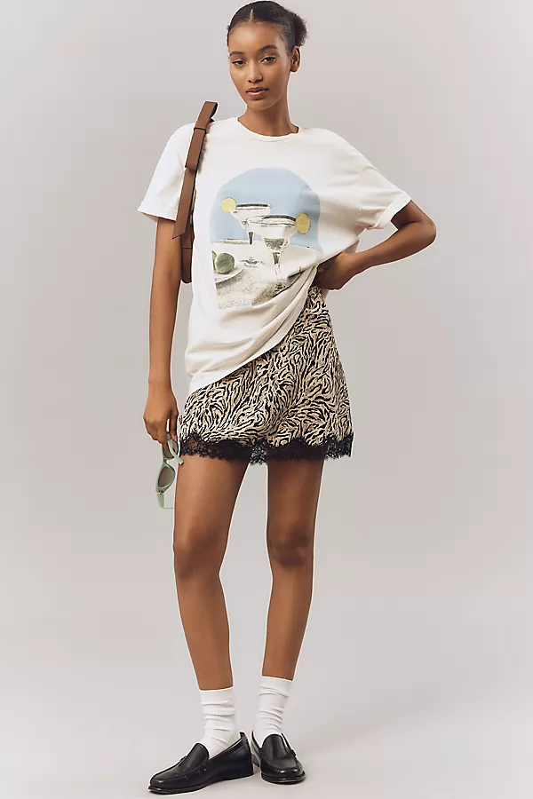 Anthropologie By Anthropologie Margarita Oversized Graphic Tee Ivory Margs