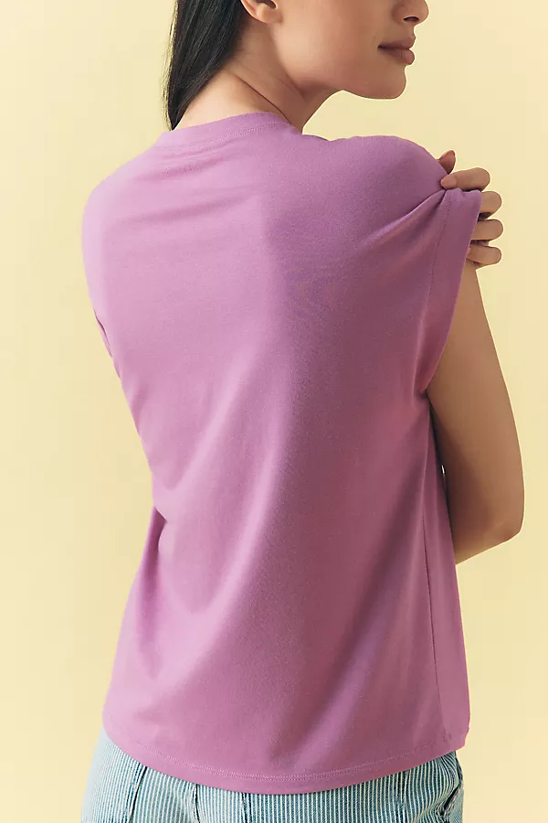 Anthropologie By Anthropologie Muscle Tee Rosey Pink