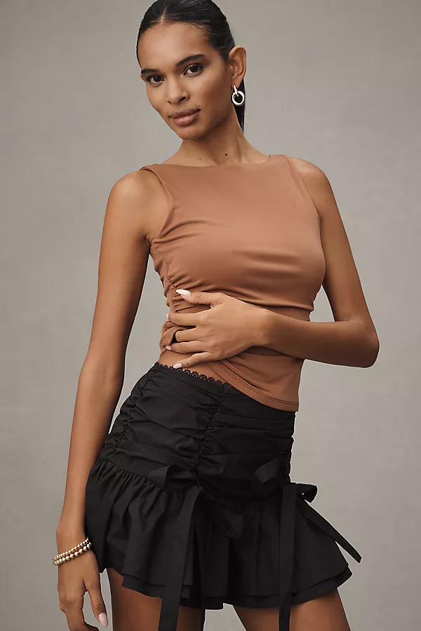 Anthropologie By Anthropologie Scoop-Back Tank Burnt Paprika