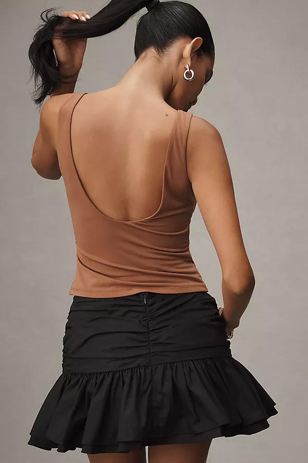 Anthropologie By Anthropologie Scoop-Back Tank Burnt Paprika