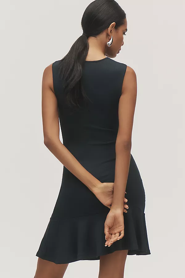Anthropologie By Anthropologie Sleeveless Twist-Front Mini Dress Black