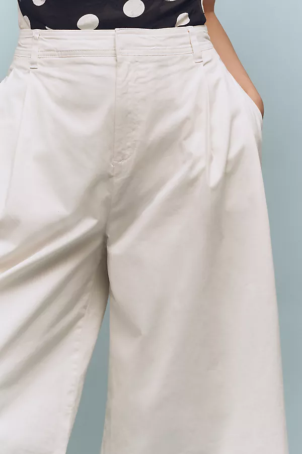 Anthropologie By Anthropologie Trouser Culotte Pants White Putty