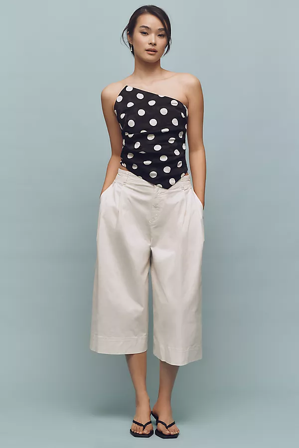 anthropologie By Anthropologie Trouser Culotte Pants White Putty