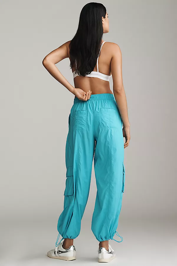 Anthropologie Daily Practice By Anthropologie Base Jump Parachute Pants Hawaiian Blue