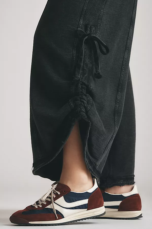 Anthropologie Daily Practice Horizon Wide-Leg Knit Jumpsuit Black