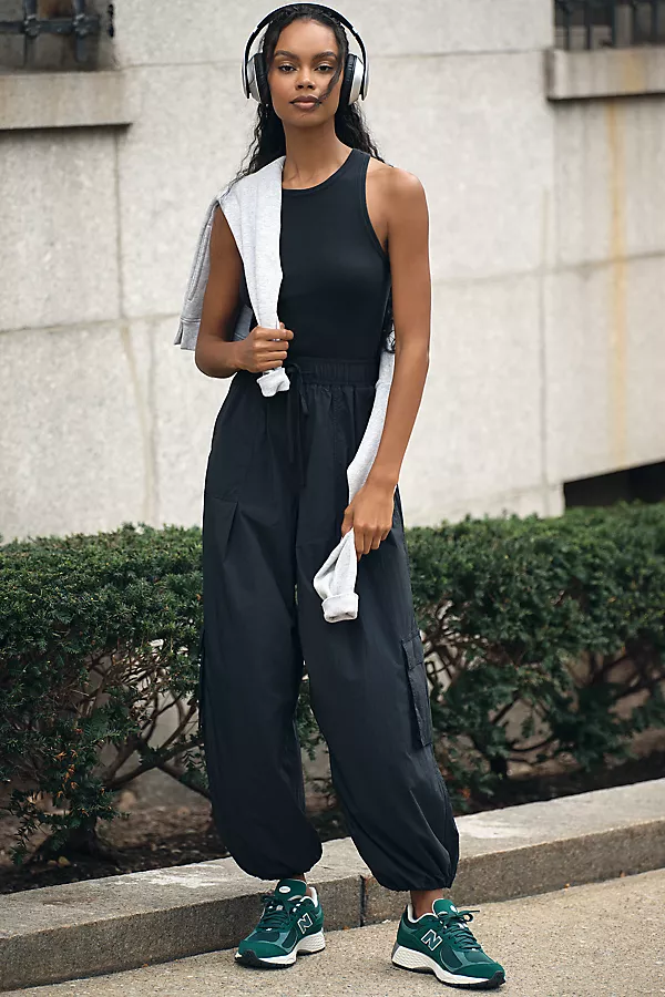 anthropologie Daily Practice Messa Sleeveless Jumpsuit Black
