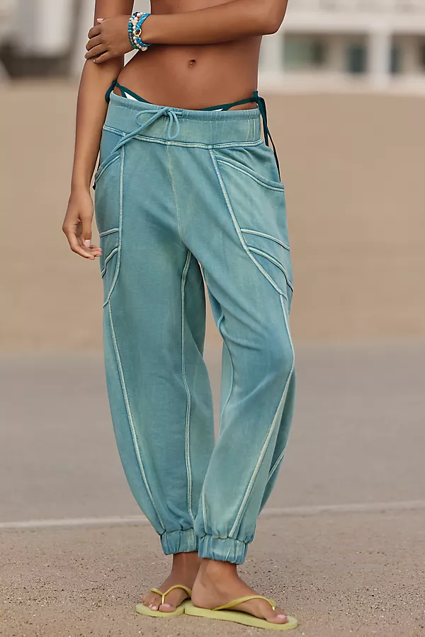 Anthropologie Daily Practice Slouchy Jogger Pants Turquiose Tonic