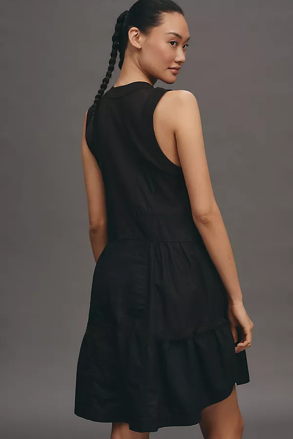 Anthropologie Daily Practice Trek Utility Mini Dress Black