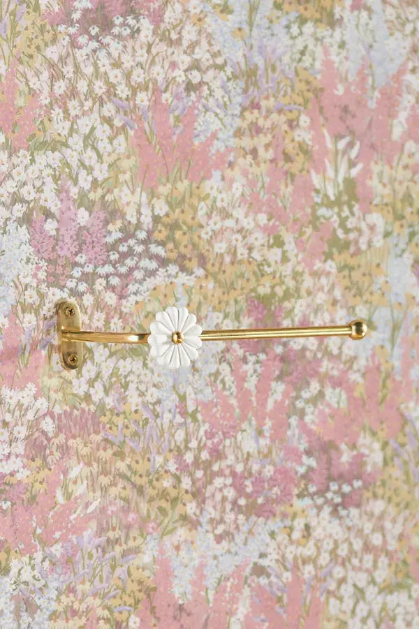 Anthropologie Daisy Flower Toilet Paper Holder Bronze