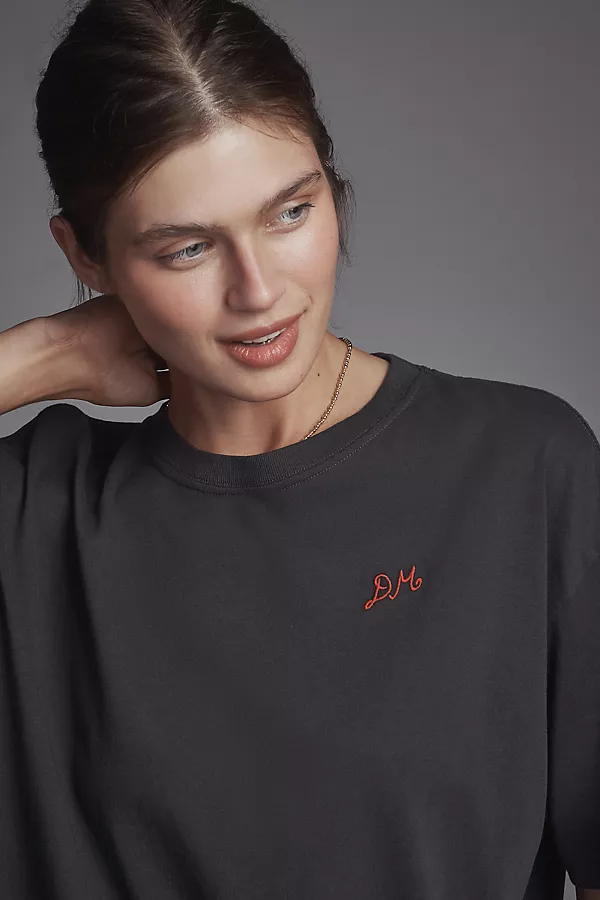 Anthropologie Damson Madder Best In Show Tee Charcoal