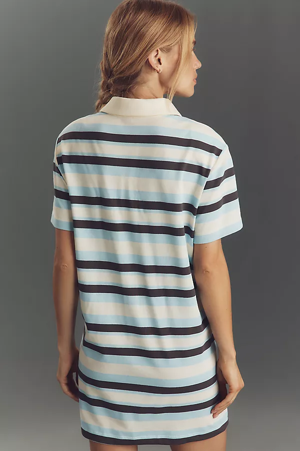 Anthropologie English Factory Short-Sleeve Polo Mini Dress Cream