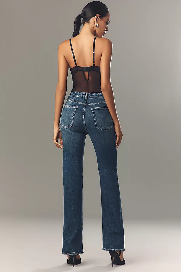 Anthropologie FRAME The Arrow High-Rise Flare Jeans Rival