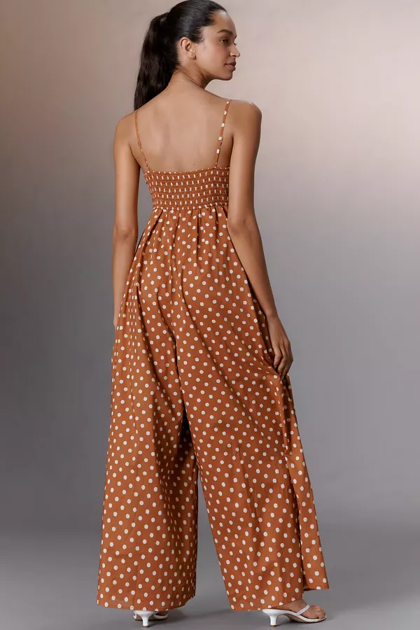 Anthropologie Hutch The Mabel Sleeveless Wide-Leg Jumpsuit Copper
