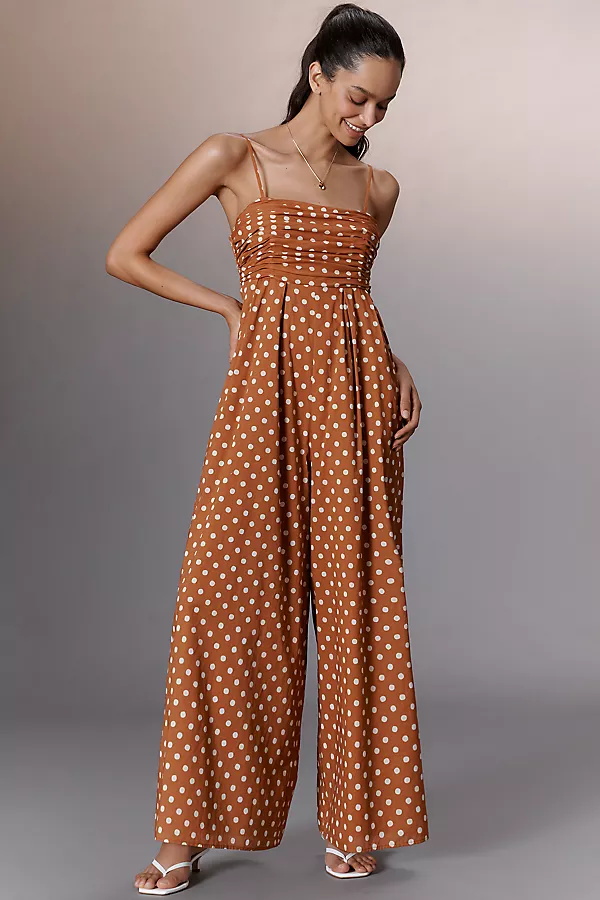 anthropologie Hutch The Mabel Sleeveless Wide-Leg Jumpsuit Copper