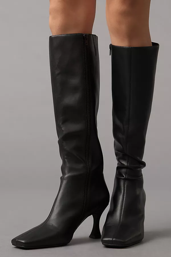 Anthropologie Jeffrey Campbell Checkmate Boots BLACK