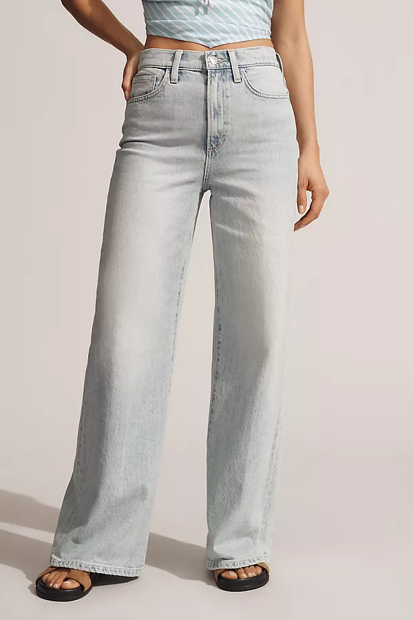 Anthropologie Joe's Jeans Mia Petite Wide-Leg Jeans Denim Light