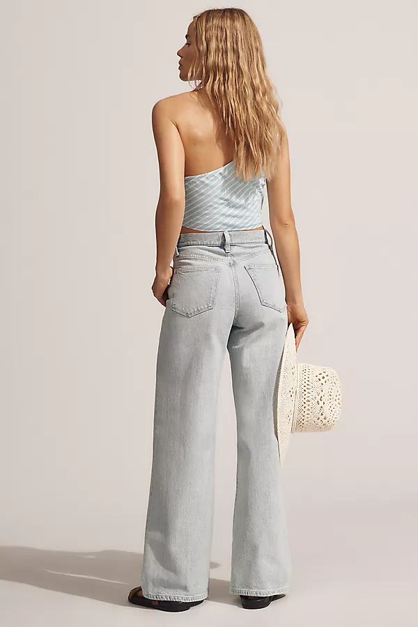 Anthropologie Joe's Jeans Mia Petite Wide-Leg Jeans Denim Light