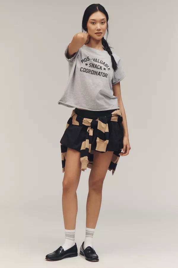 Anthropologie Maeve Snack Coordinator Graphic Tee Black